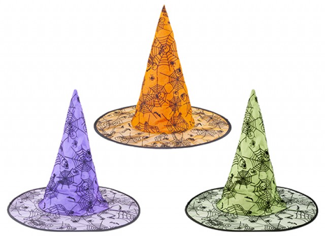 HALLOWEEN WITCHES HAT 3 ASSORTED