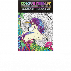 48 PAGE A4 COLOUR THERAPY BOOK UNICORN THEME