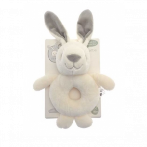 Eco Friendly Little Bunny Design Plush Ring Rattle Baby Toys